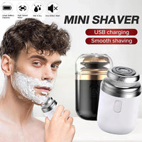(net) 2 in 1 Men Mini Electric Shaver Painless Wet Dry Double Use Man Washable Men's Pocket Size Trimmers Portable Razor For Beard / 135563