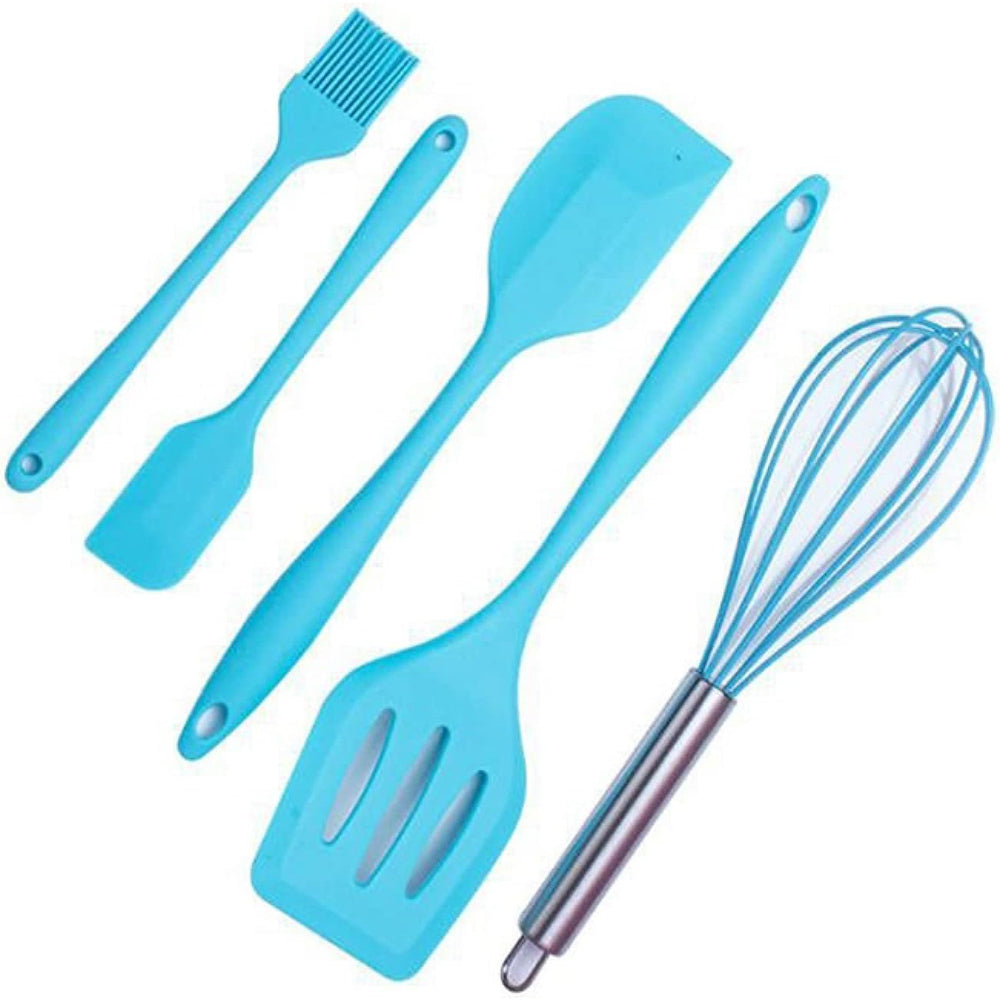 5 Pcs Non-stick Silicone Spatula Set Home And Kitchen Accessories Cooking Tools For Baking / KQ434