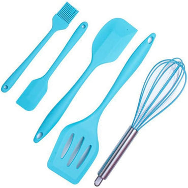 5 Pcs Non-stick Silicone Spatula Set Home And Kitchen Accessories Cooking Tools For Baking / KQ434