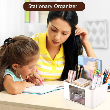 Plastic Table Organizer Simple White Office Desk