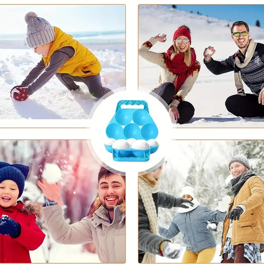 Kids Toy Snowball Clip for Winter Outdoor Sport - 5-Ball Snow Ball Maker