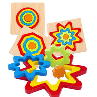 Wooden Colorful Stacking Blocks Set