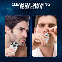 (net) 2 in 1 Men Mini Electric Shaver Painless Wet Dry Double Use Man Washable Men's Pocket Size Trimmers Portable Razor For Beard / 135563