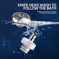 (net) 2 in 1 Men Mini Electric Shaver Painless Wet Dry Double Use Man Washable Men's Pocket Size Trimmers Portable Razor For Beard / 135563