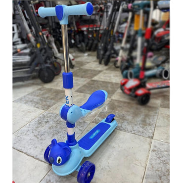 (Net) Stitch Head Kick Scooter 3 Wheels With Seat