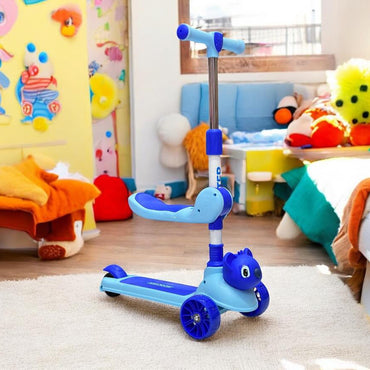 (Net) Stitch Head Kick Scooter 3 Wheels With Seat