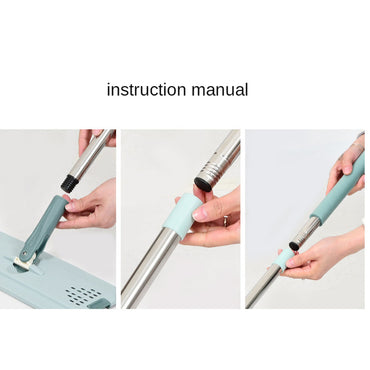 Mop Scratch Cleaning Automatic Spin Mop Bucket Flat Squeeze Hand Free Wringing Magic Microfiber Mop Home Floor Cleaning Mop / 406768