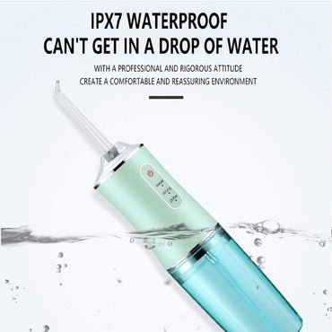 (Net) New PPS Oral Irrigator Cordless Water Flosser Dental Waterproof 4 HEAD / 521485