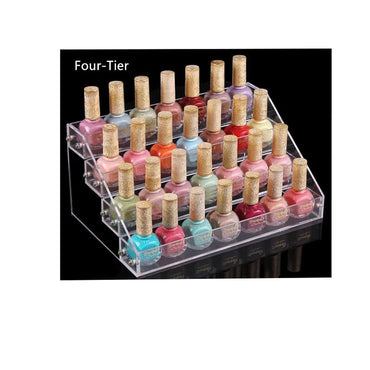 Makeup Cosmetic 4 Layers Clear Organizer Lipstick Jewelry Display Stand Holder Nail Polish Rack/6920233842311