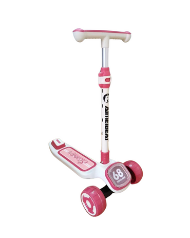 (Net) Adjustable Height Flashing LED 3 Wheel Scooter