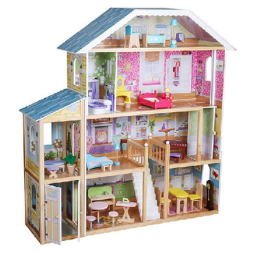 (Net) Wooden Grand Mansion Doll house Playset