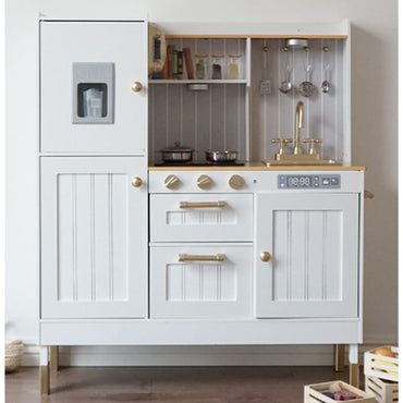 (Net) Wooden Milky White Golden Kitchen / W10C692C