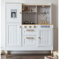 (Net) Wooden Milky White Golden Kitchen / W10C692C