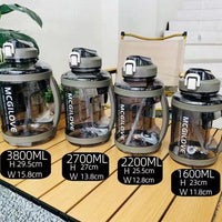 (Net) Plastic Sport Bottles With Straw 1600 ML