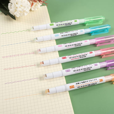 Curve Highlighter Pen Set Of 6 Pcs / DM-7009-6