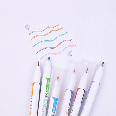 Double Line Pen Set Of 6 Pcs / DM-822