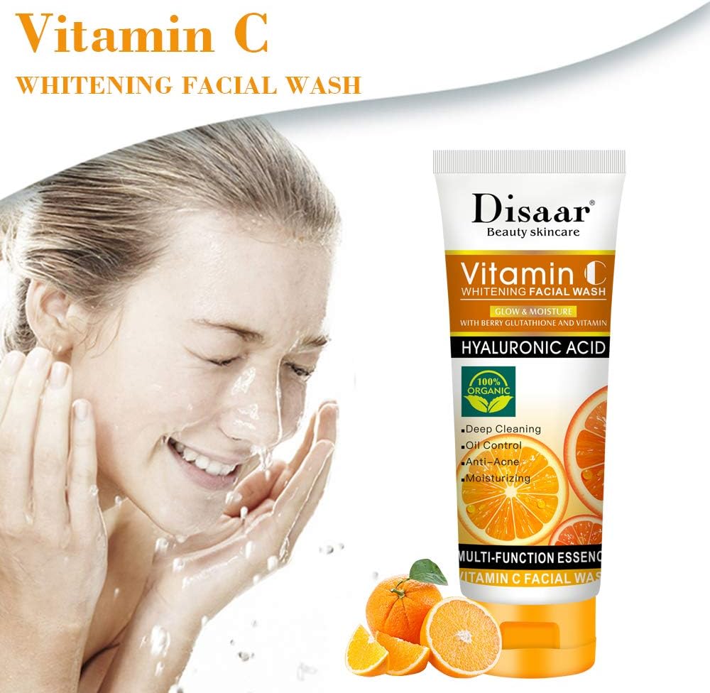 (NET) Vitamin C Whitening Facial Wash Hyaluronic Acid Multi Function 100ml/219319