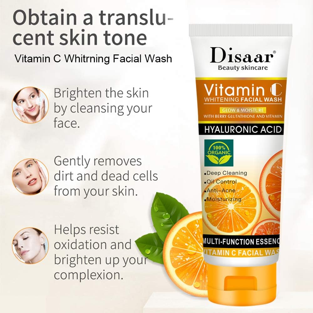 (NET) Vitamin C Whitening Facial Wash Hyaluronic Acid Multi Function 100ml/219319