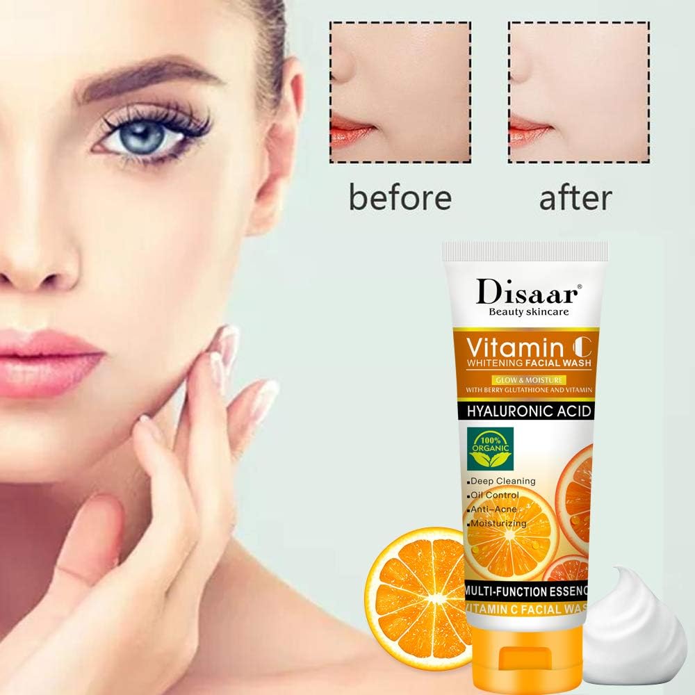 (NET) Vitamin C Whitening Facial Wash Hyaluronic Acid Multi Function 100ml/219319