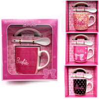 Barbie Ceramic Mug With Plate And Spoon