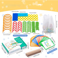 Sticks and Rings Puzzle Stem Kindergarten For Kids