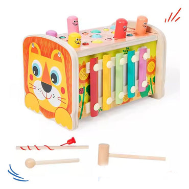 Wooden Sorter With Hammered Lion