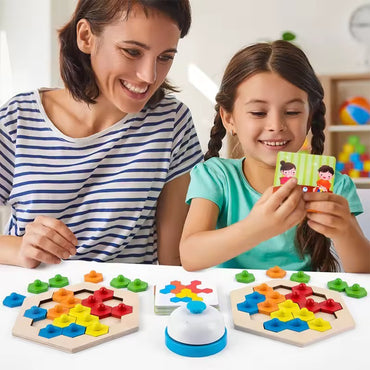 Wooden Hexagon Pattern Puzzle Game