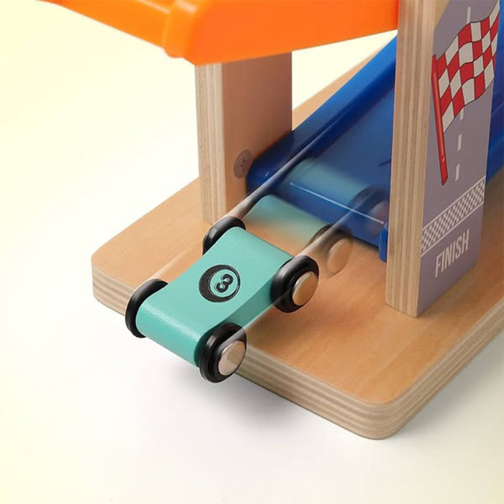 (net) Wooden Race Track Bright Ramp Racetrack