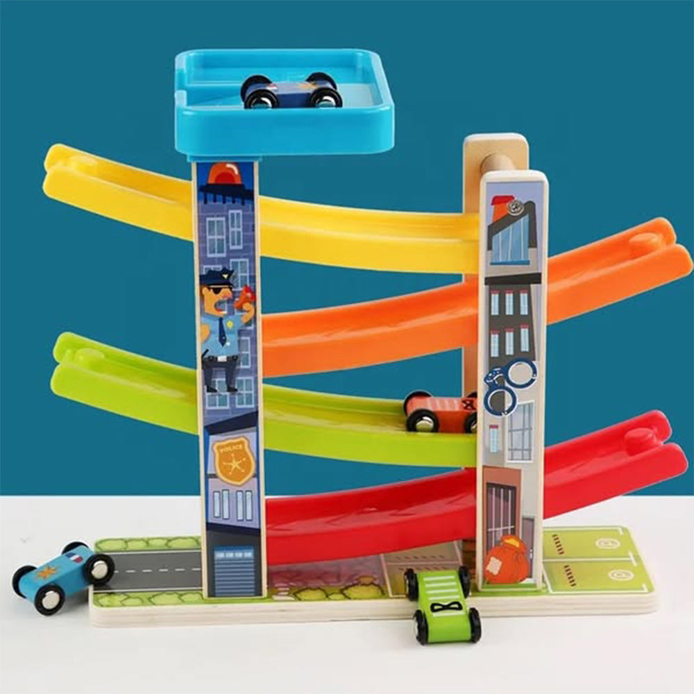 (net) Wooden Race Track Bright Ramp Racetrack