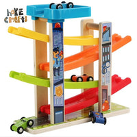 (net) Wooden Race Track Bright Ramp Racetrack