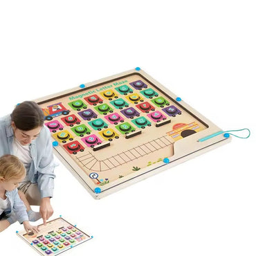 (net) Magnetic Alphabet Maze Puzzle Board Game For Kids