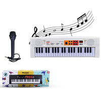 White Educational Toy Musical Organ With Microphone