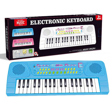 Blue Electronic Keyboard Piano With Microphone