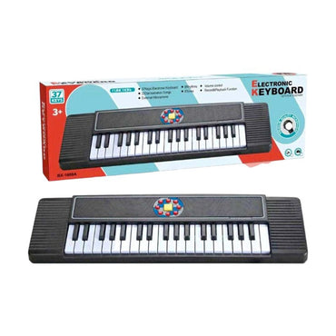 Black Electronic Piano With Microphone