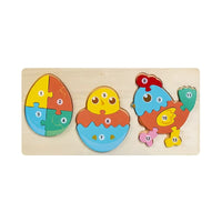 Baby Toy Wooden 3D Puzzle Toys Life Cycle Cartoon Puzzle