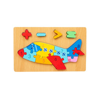 Kids 3D Wooden Toy Montessori Animals Transportation Cartoon Shape Educational Toy