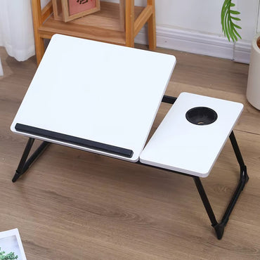 (Net) Adjustable Wooden Laptop Desk Modern Design Foldable Small Bed Table