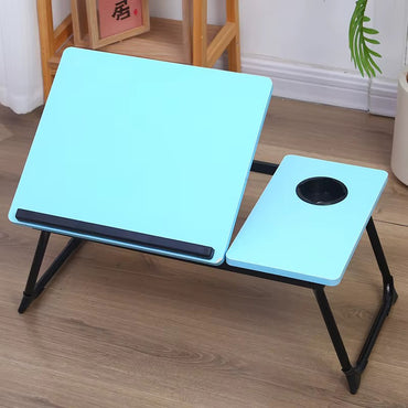 (Net) Adjustable Wooden Laptop Desk Modern Design Foldable Small Bed Table