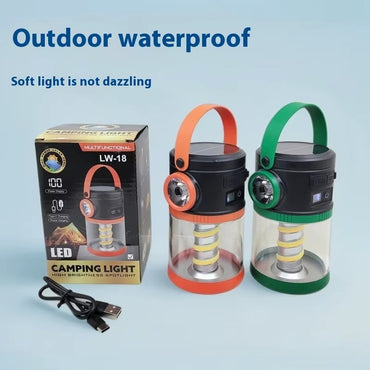 Outdoor Camping Lantern Rechargeable Solar Lamp With Mosquito Repellent Power Bank Digital Display