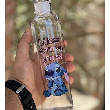 Stitch Water Bottle Cartoon Transparent Plastic / 110001