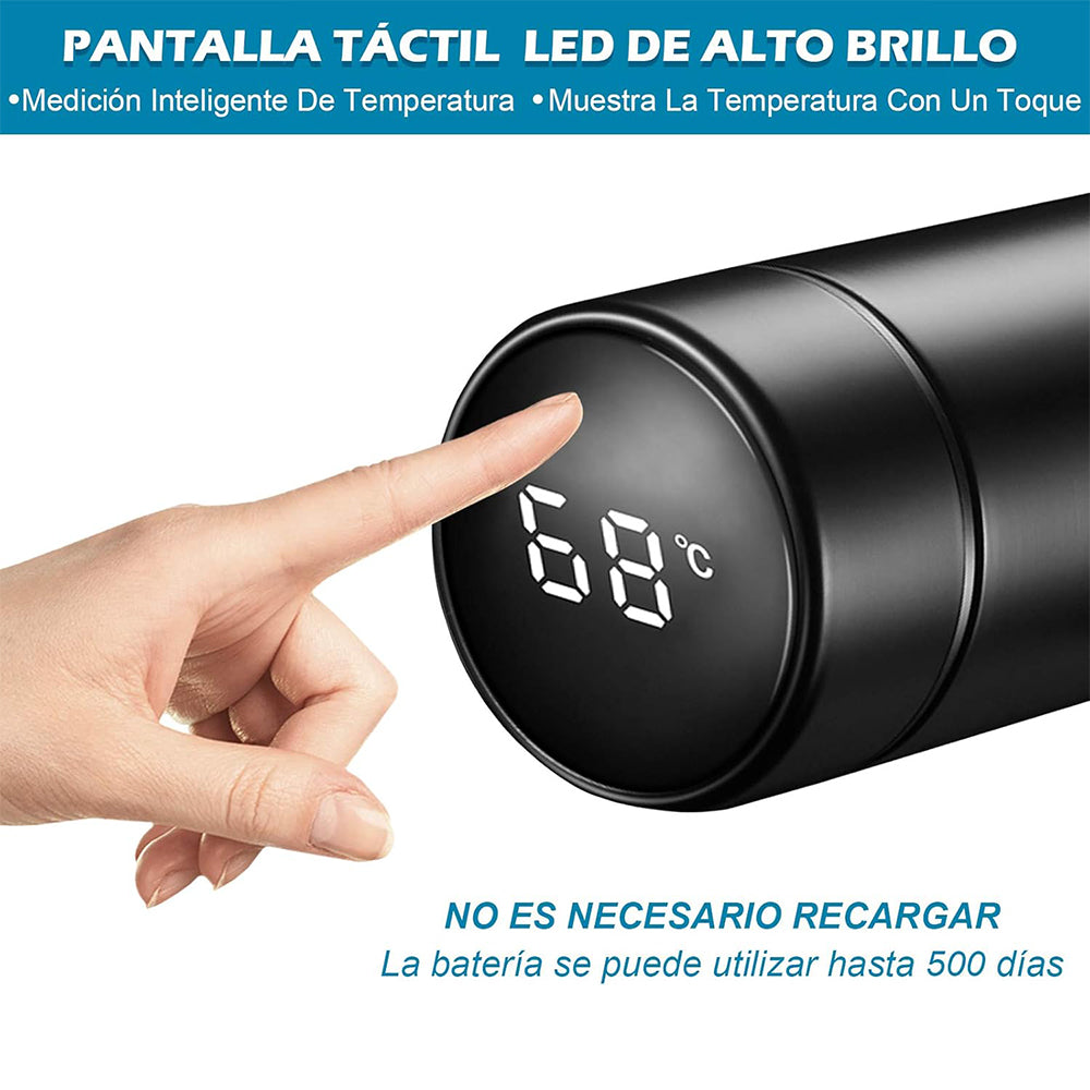 Smart Thermos Water Bottle Thermal Glass Stainless Steel 500 ML