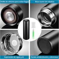 Smart Thermos Water Bottle Thermal Glass Stainless Steel 500 ML