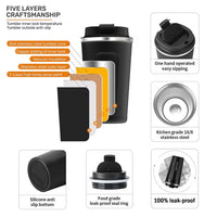 Smart Digital Thermal Coffee Tumbler Electronic Glass 380 ML