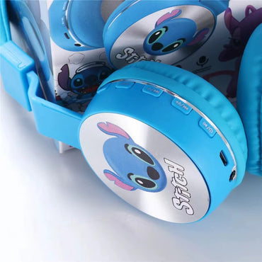 (Net) Stitch Colorful Cartoon Wireless Headphones BT Earphone Foldable Headset