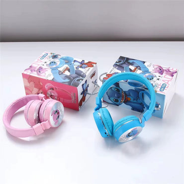(Net) Stitch Colorful Cartoon Wireless Headphones BT Earphone Foldable Headset