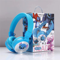 (Net) Stitch Colorful Cartoon Wireless Headphones BT Earphone Foldable Headset