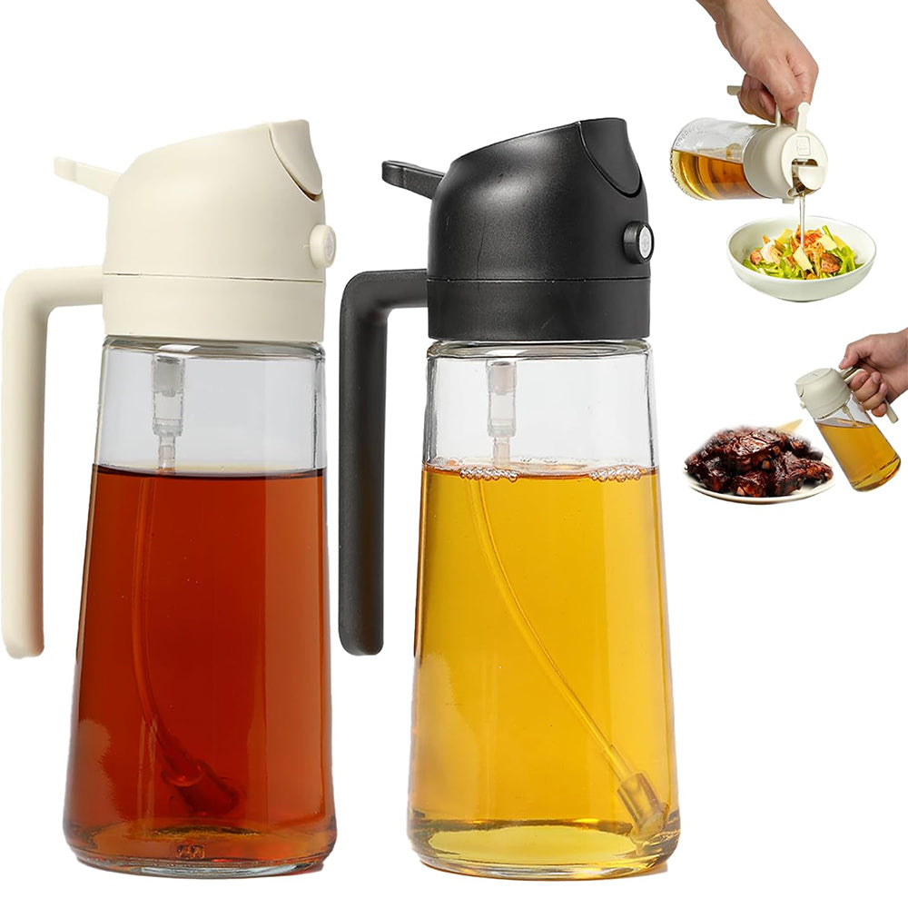Spray And Pour Glass Oil Dispenser Bottle