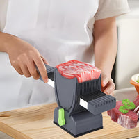 (Net) Stainless Steel Manual Food Slicer Multipurpose Meat Cleaver Kitchen Chicken