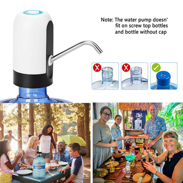 (Net) Automatic Water Dispenser Bottle Rechargeable Drinking Water Pump Quick