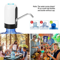 (Net) Automatic Water Dispenser Bottle Rechargeable Drinking Water Pump Quick/kq631